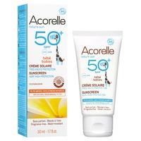 Crema solar bebés SPF 50 + Bio (50ml) ACORELLE | F- H19049 | MUNDO ECOLÓGICO