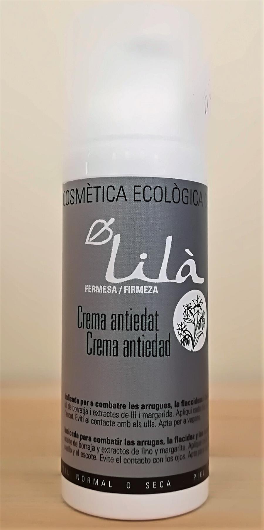 Crema antiedat Pel normal- Crema antiedad (50ml) LILÀ | LILÀ - crema facial pell seca | MUNDO ECOLÓGICO