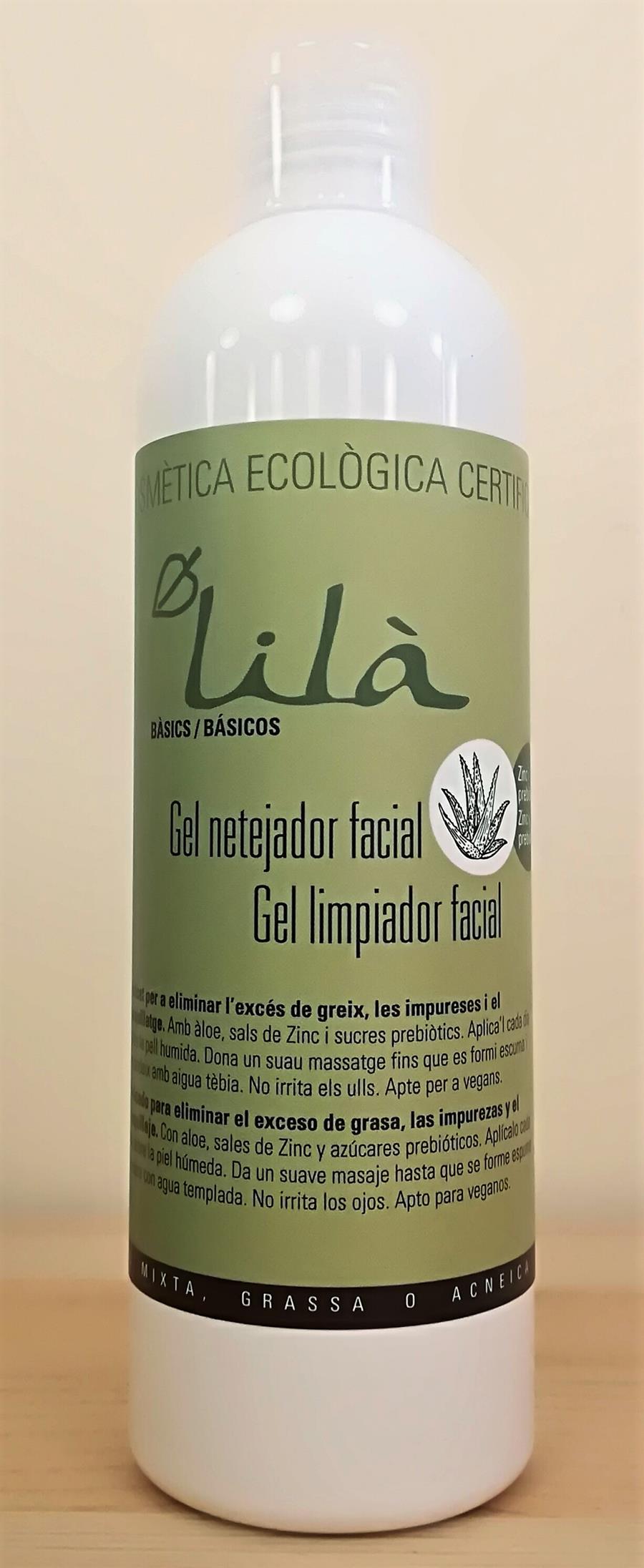 Gel netejador facial - Gel limpiador facial (250ml) LILÀ | LILÀ - gel limpiador facial | MUNDO ECOLÓGICO