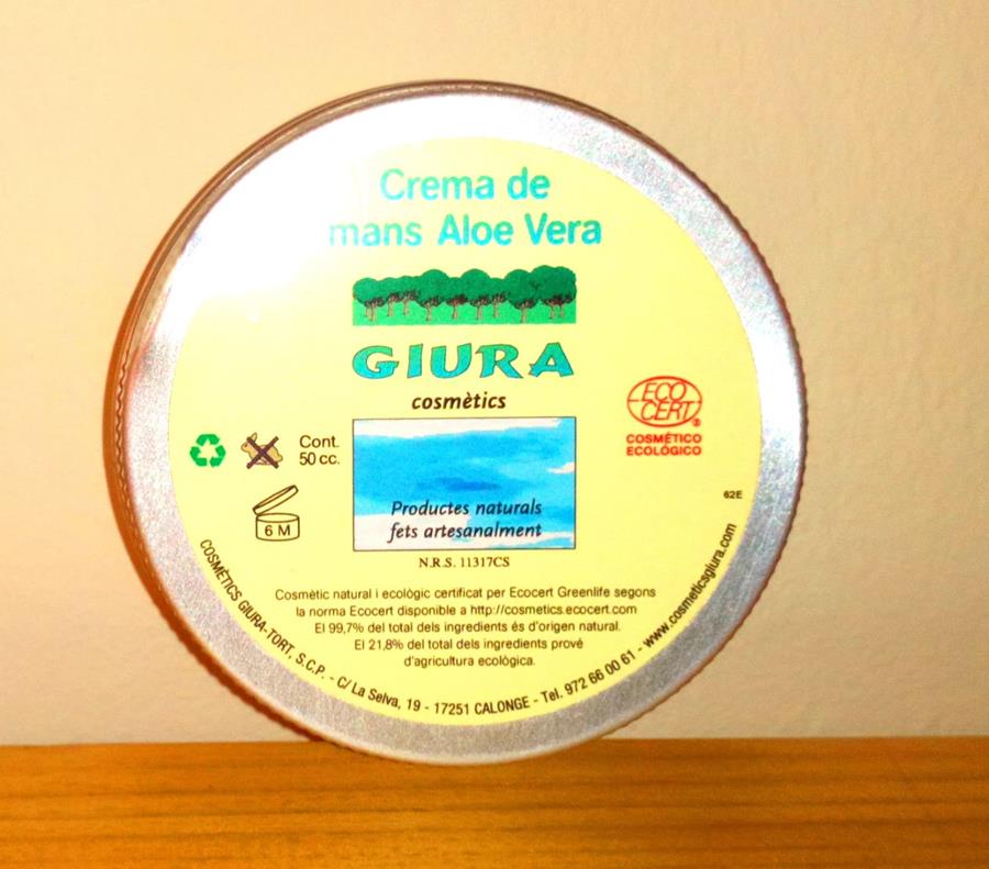 Crema de mans Aloe vera - Crema de manos (50cc) GIURA | Giura - 173 | MUNDO ECOLÓGICO