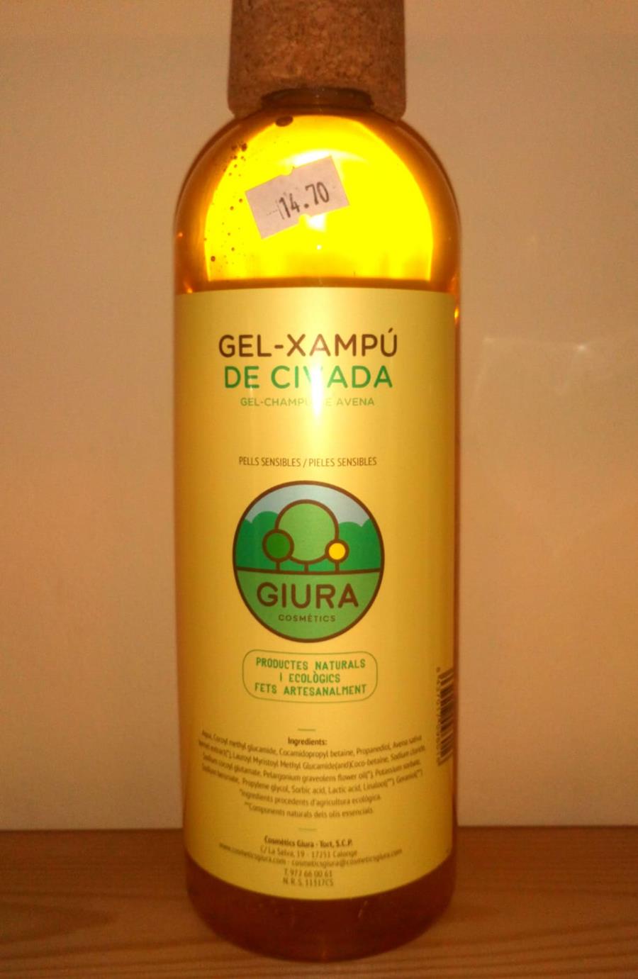 Gel Xampú de civada - Gel Champú de avena (750ml) GIURA | Giura - 133 | MUNDO ECOLÓGICO