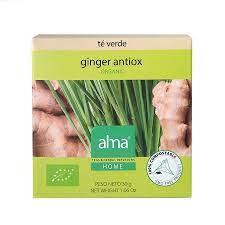 Infusión Té verde Ginger antiox Eco (15 pirámides) ALMA | F- N57006 | MUNDO ECOLÓGICO