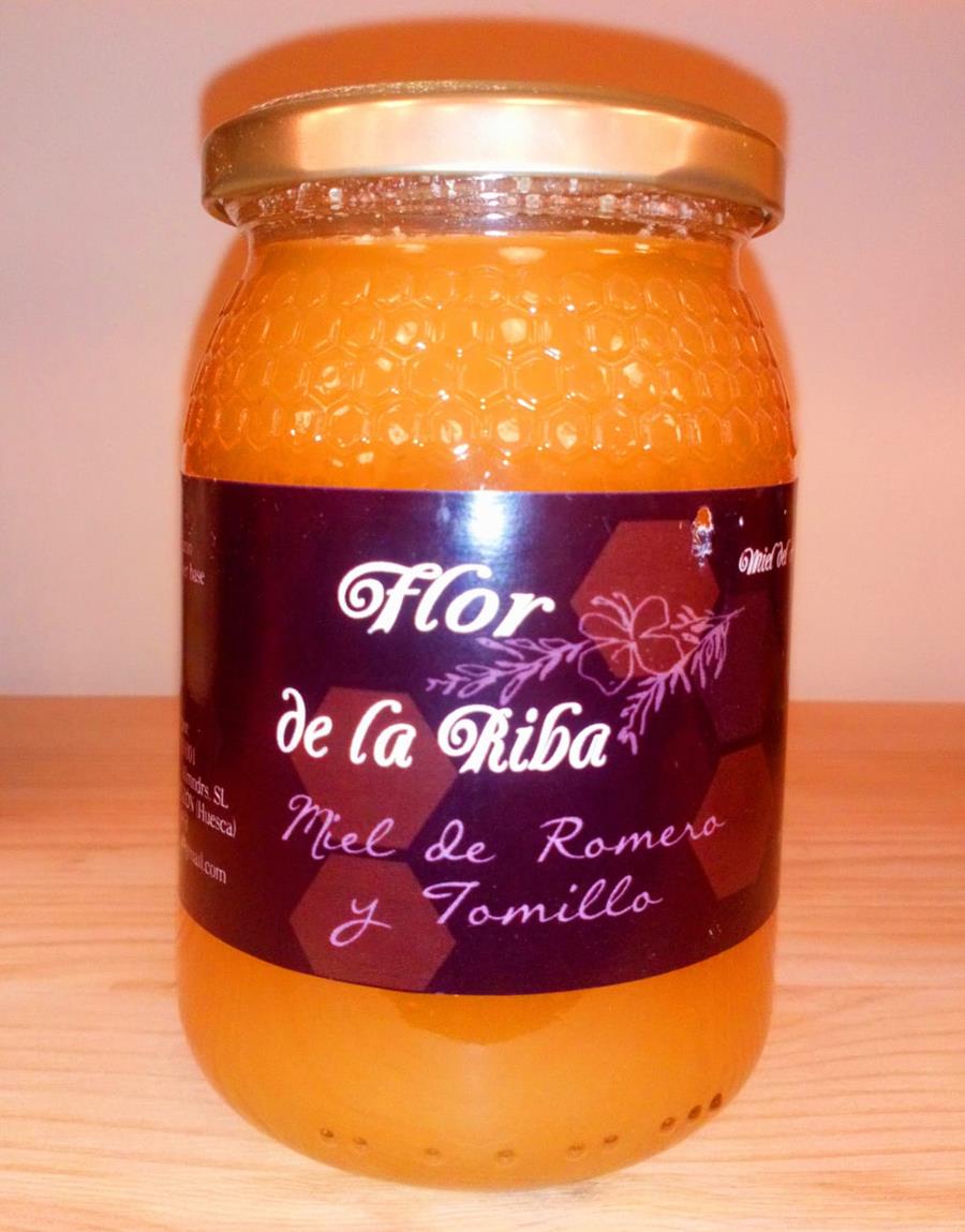 Miel de romero y tomillo FLOR DE LA RIBA (500gr) | FLOR DE LA RIBA. Romero/tomillo 1/2kg | MUNDO ECOLÓGICO